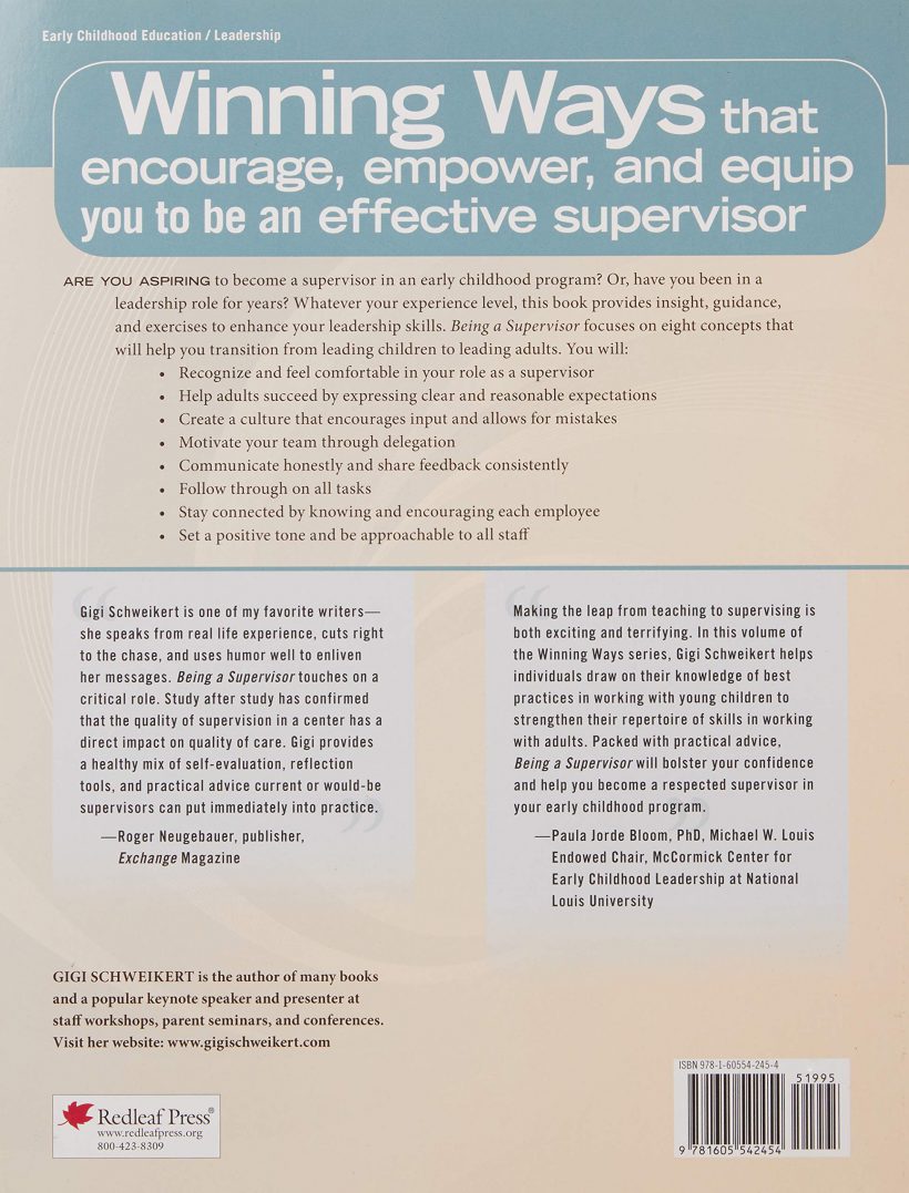 Being a Supervisor: Winning Ways for Early Childhood Professionals