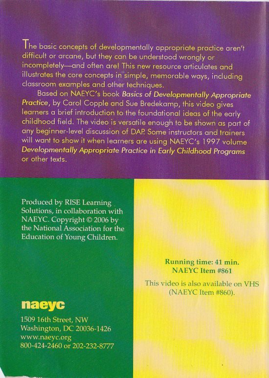 Looking at the Basics of Devlopmentally Appropriate Practice